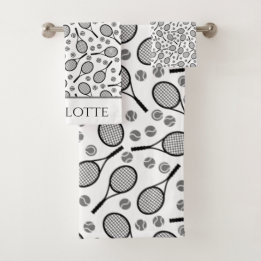 Svart tennisracketar och Grått Bollar Simple Class