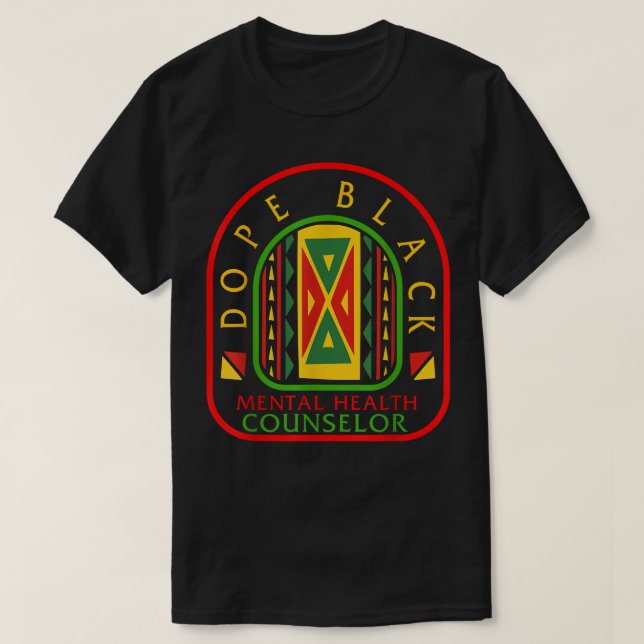 Svart terapibehandlare för psykisk hälsa, Student  T Shirt (Design framsida)
