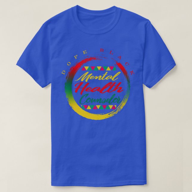Svart terapibehandlare för psykisk hälsa, Student  T Shirt (Design framsida)