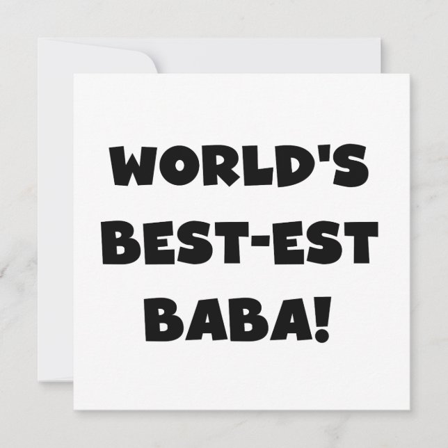 Svart text Bästa Baba T-shirts och gåvor (Framsida)