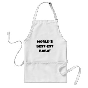 Svart text Bästa Baba T-shirts och gåvor Förkläde