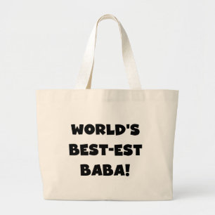Svart text Bästa Baba T-shirts och gåvor Jumbo Tygkasse