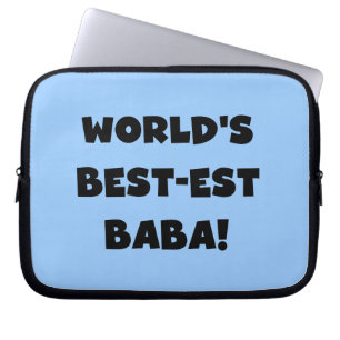 Svart text Bästa Baba T-shirts och gåvor Laptop Fodral