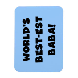 Svart text Bästa Baba T-shirts och gåvor Magnet