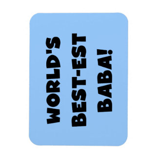 Svart text Bästa Baba T-shirts och gåvor Magnet