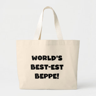 Svart text, bästa Beppe T-shirts och gåvor Jumbo Tygkasse