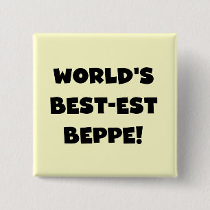Svart text, bästa Beppe T-shirts och gåvor Knapp