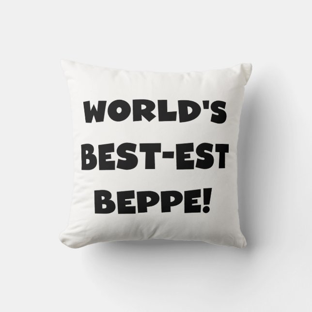 Svart text, bästa Beppe T-shirts och gåvor Kudde (Framsida)
