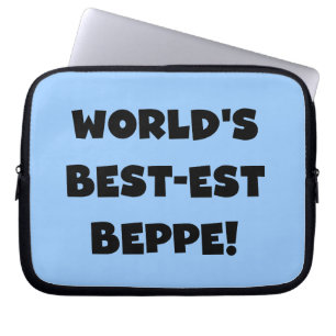 Svart text, bästa Beppe T-shirts och gåvor Laptop Sleeve