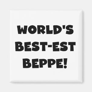 Svart text, bästa Beppe T-shirts och gåvor Magnet