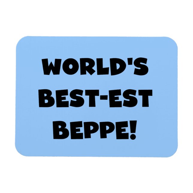 Svart text, bästa Beppe T-shirts och gåvor Magnet (Horisontell)