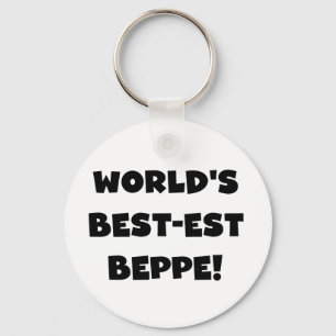 Svart text, bästa Beppe T-shirts och gåvor Nyckelring