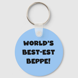 Svart text, bästa Beppe T-shirts och gåvor Nyckelring