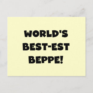 Svart text, bästa Beppe T-shirts och gåvor Vykort