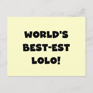 Svart Text Bästa-est Lolo T-shirts och presenter Vykort
