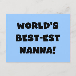 Svart text Bästa-est Nanna T-shirts och presenter Vykort