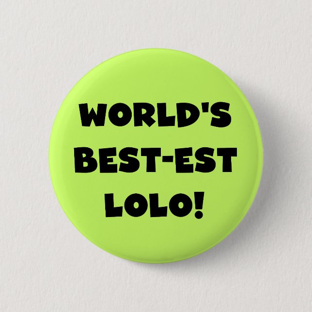 Svart text, bästa Lolo T-shirts och presenter Knapp (Framsida)