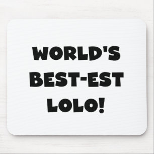 Svart text, bästa Lolo T-shirts och presenter Musmatta