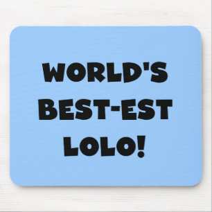 Svart text, bästa Lolo T-shirts och presenter Musmatta