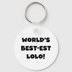 Svart text, bästa Lolo T-shirts och presenter Nyckelring