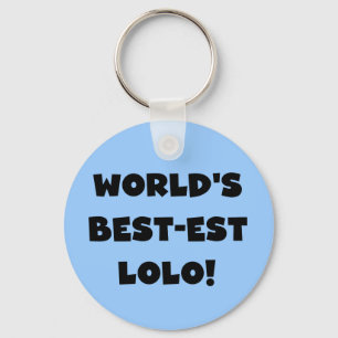 Svart text, bästa Lolo T-shirts och presenter Nyckelring