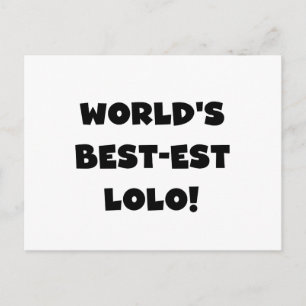 Svart text, bästa Lolo T-shirts och presenter Vykort