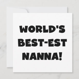 Svart text Bästa Nanna T-shirts och Gåvor