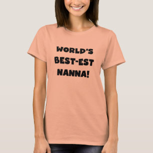 Svart text Bästa Nanna T-shirts och Gåvor