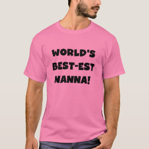 Svart text Bästa Nanna T-shirts och Gåvor