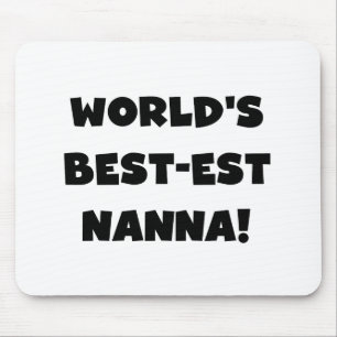 Svart text Bästa Nanna T-shirts och Gåvor Musmatta