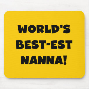 Svart text Bästa Nanna T-shirts och Gåvor Musmatta