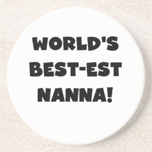 Svart text Bästa Nanna T-shirts och Gåvor Underlägg
