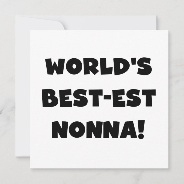 Svart text, bästa nonna T-shirts och presenter (Framsida)