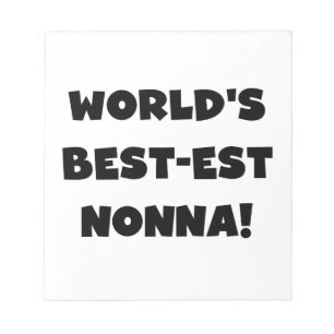 Svart text, bästa nonna T-shirts och presenter Anteckningsblock