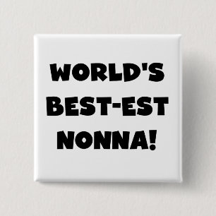 Svart text, bästa nonna T-shirts och presenter Knapp