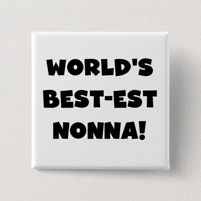 Svart text, bästa nonna T-shirts och presenter Knapp (Framsida)