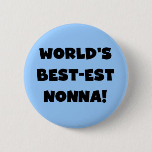Svart text, bästa nonna T-shirts och presenter Knapp