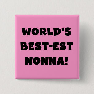 Svart text, bästa nonna T-shirts och presenter Knapp