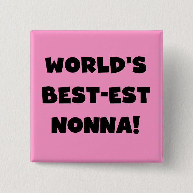 Svart text, bästa nonna T-shirts och presenter Knapp (Framsida)