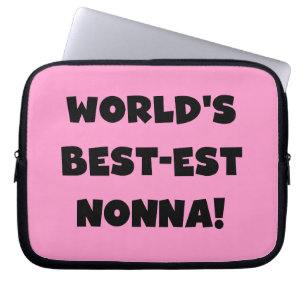 Svart text, bästa nonna T-shirts och presenter Laptop Fodral