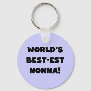 Svart text, bästa nonna T-shirts och presenter Nyckelring