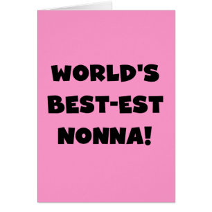 Svart text, bästa nonna T-shirts och presenter OBS Kort