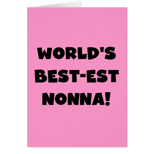 Svart text, bästa nonna T-shirts och presenter OBS Kort (Framsidan)