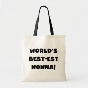 Svart text, bästa nonna T-shirts och presenter Tygkasse