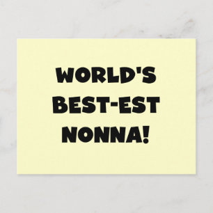 Svart text Bästa Nonna T-shirts och presenter Vykort