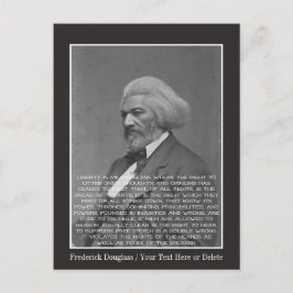 Svart text/Färg Frederick Douglass-historik Vykort