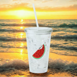 Svart text för anpassad Cute Summer Watermelon Nam Take Away Mugg