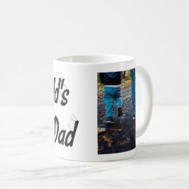 Svart text för bästa Pappa Fars dag-foto Kaffemugg