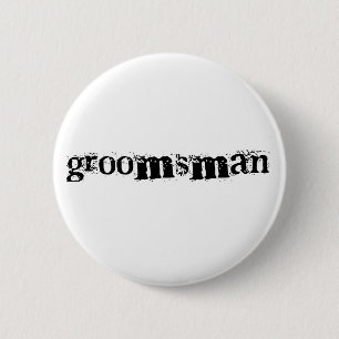 Svart text för Groomsman Knapp