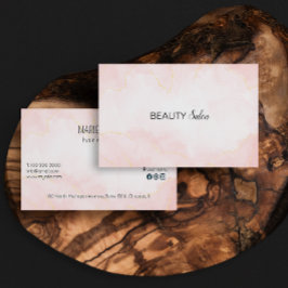 Svart text för handskrivet skript, Ro Guld, svart Visitkort